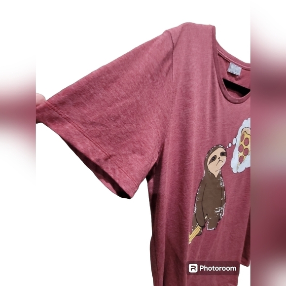 XL Red Sloth Pizza Graphic Shirt Streetwear - Picture 4 of 6